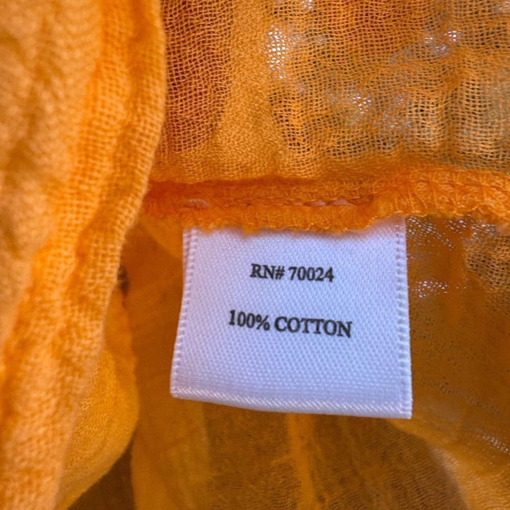 Bobi Los Angeles x REVOLVE Women's Gauze Off Shoulder Top in Mango Size Large - Picture 6 of 6